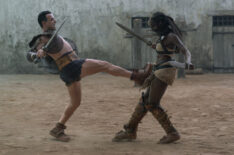 Nick Tarabay as Ashur and Tenika Davis as Achillea in 'Spartacus: House of Ashur' Season 1 Episode 3