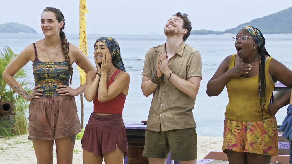 Sage, Savannah, Steven, and Kristina in 'Survivor 49'