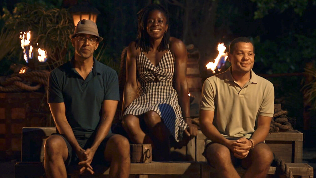 Nate, MC, and Alex in 'Survivor 49' Episode 10