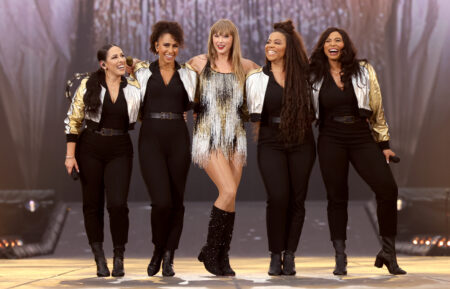 Taylor Swift performs on stage during 