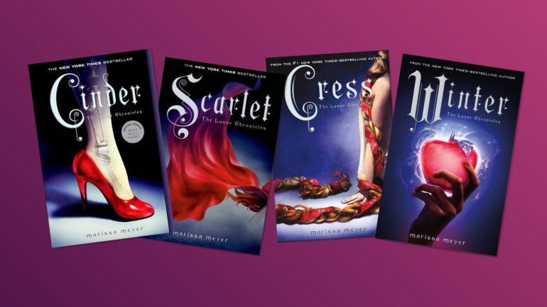 'The Lunar Chronicles' by Marissa Meyer book covers