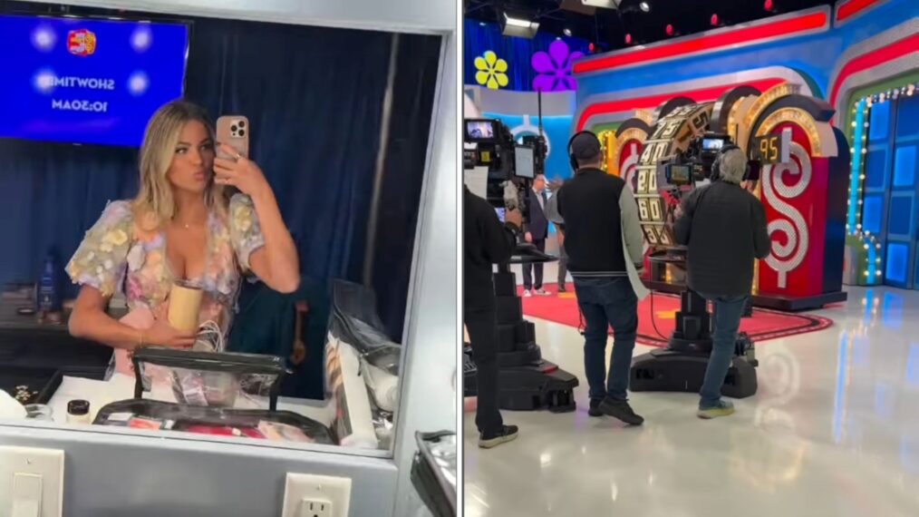 'The Price Is Right' model Amber Lancaster showing behind the scenes of the game show