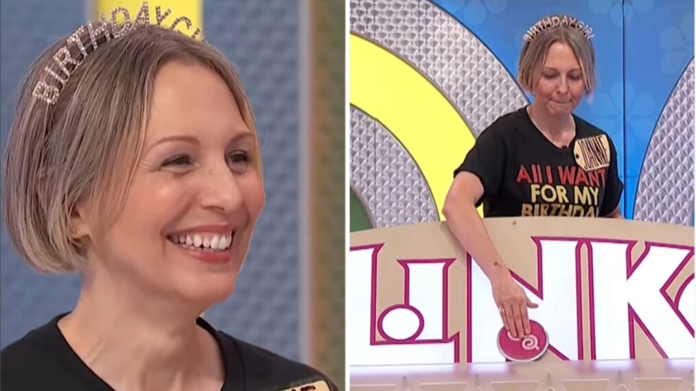 'The Price Is Right' contestant Joanne playing Plinko on her birthday