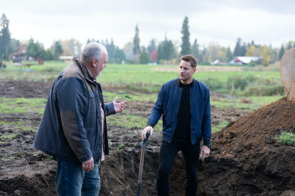 Brent Sexton as Keaton and Justin Hartley as Colter Shaw — 'Tracker' Season 3 Episode 9 