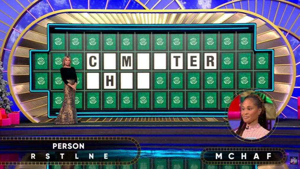 'Wheel of Fortune' contestant Keisha Bell solving the Bonus Round puzzle on December 9, 2025
