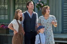 Erin Krakow, Kevin McGarry, Jaeda Lily Miller, and Hyland Goodrich in 'When Calls the Heart' Season 13