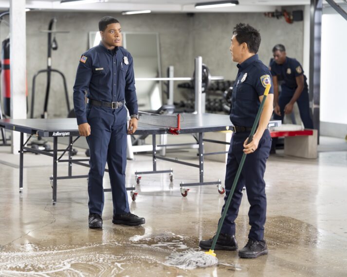 Elijah M. Cooper as Harry, Kenneth Choi as Chimney — '9-1-1' Season 9 Episode 10 "Handle With Care"