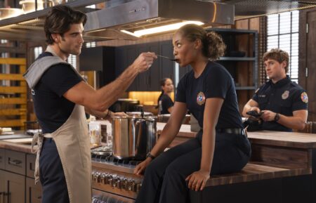 Hunter McVey as Blue, Hailey Kilgore as Taylor, and Michael Provost as Ryan — '9-1-1: Nashville' Season 1 Episode 10 