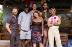 Bobby Berk, Karamo Brown, Antoni Porowski, Alison McCrary, Jonathan Van Ness, Tan France in episode 805 of Queer Eye.