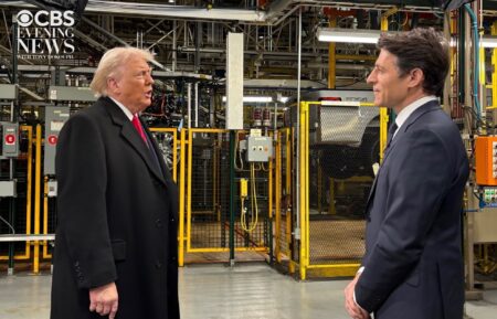 CBS Evening News host Tony Dokoupil interviewed President Donald Trump on January 13