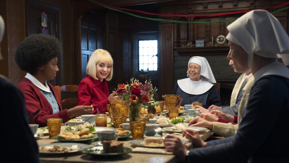 Picture Shows: "Joyce Highland (RENEE BAILEY) Trixie Franklin (HELEN GEORGE) Sister Julienne (JENNY AGUTTER) "