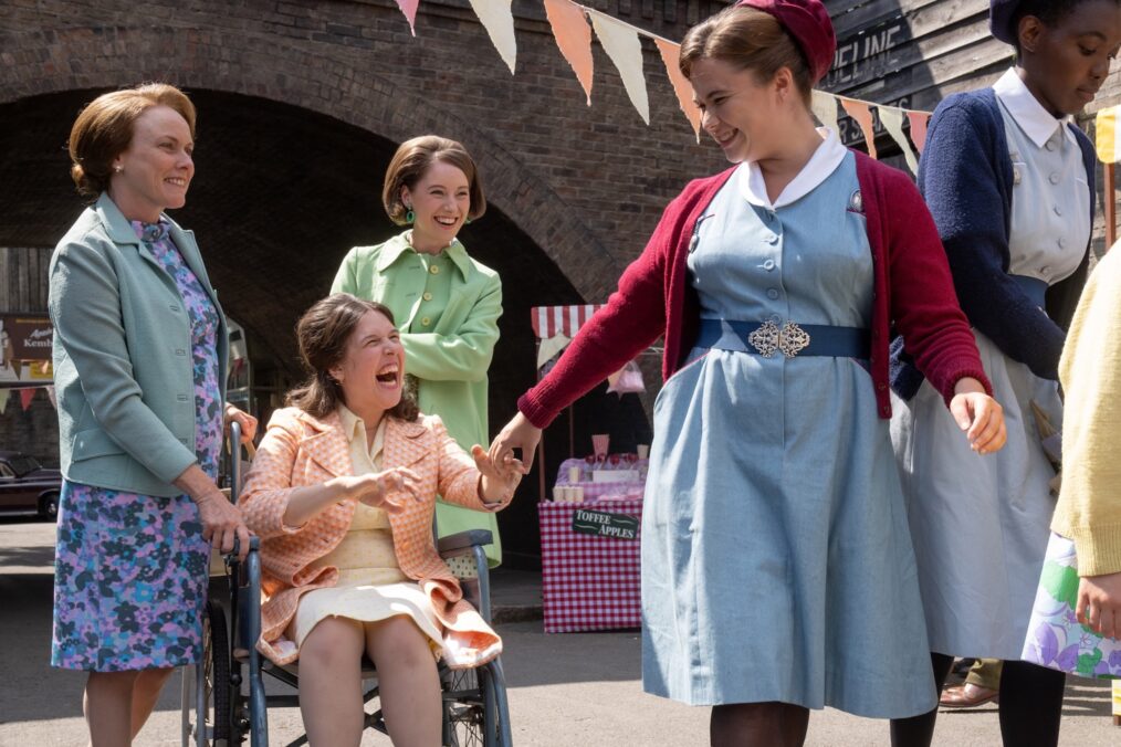 CALL THE MIDWIFE, from left: Jennifer Hennessy, Rosie-Luisa Jones, Georgia Alexandra, Megan Cusack, (Season 13, episode 1301, aired in the US March 17, 2024). ©PBS/Neal Street Prod./BBC / Courtesy Everett Collection