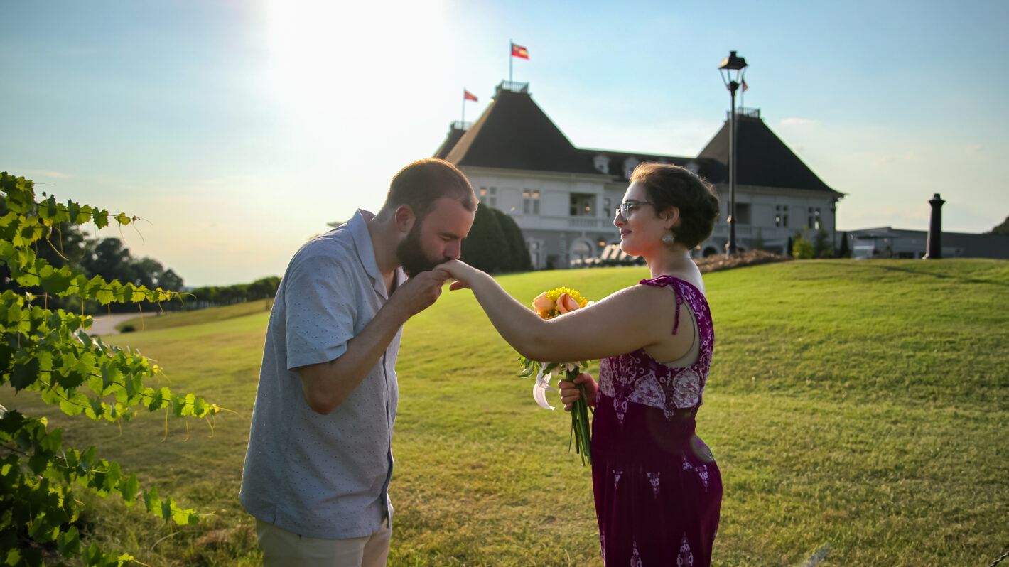 Connor Tomlinson and Georgie Harris in Love on the Spectrum