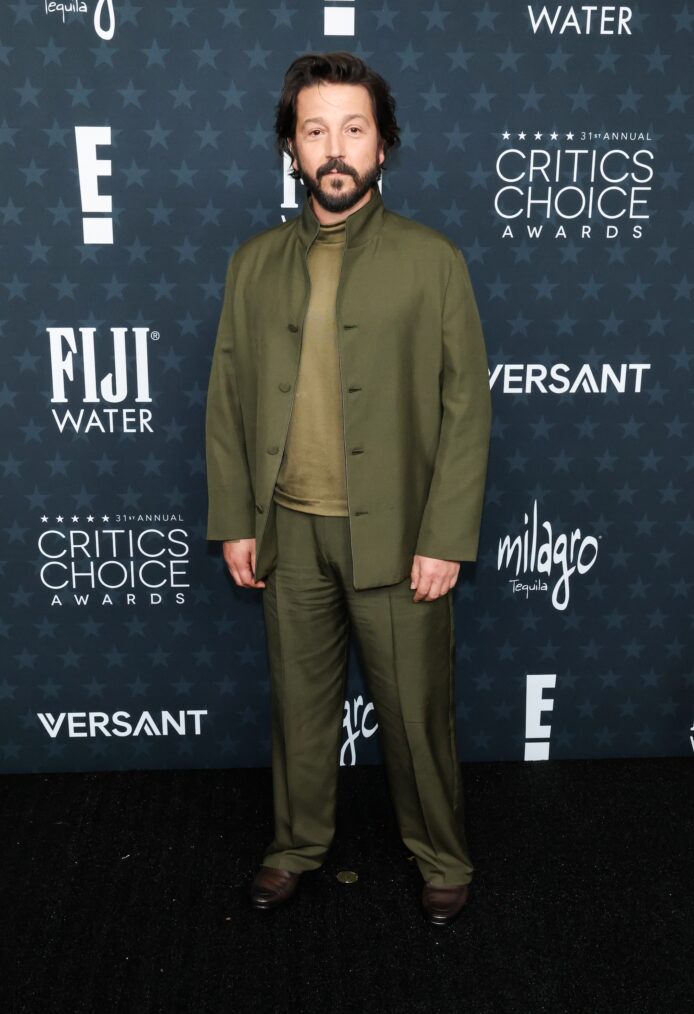Diego Luna attends the 31st Annual Critics Choice Awards at Barker Hangar on January 04, 2026 in Santa Monica, California.