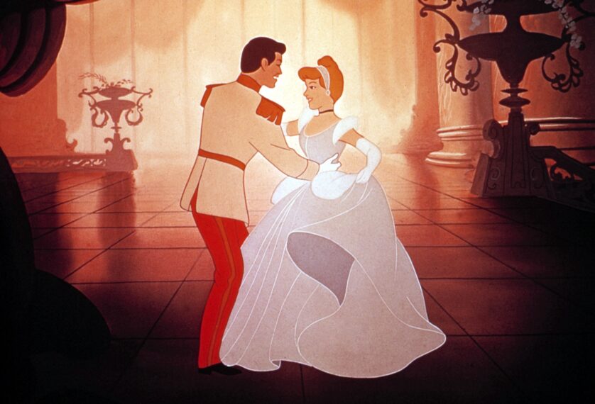 CINDERELLA, Prince Charming dances with Cinderella, 1950.