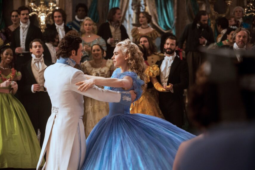 CINDERELLA, from left: Richard Madden, Lily James as Cinderella, 2015.
