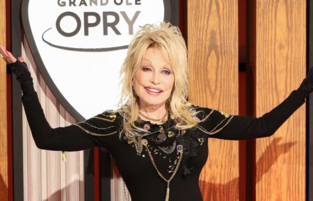 NASHVILLE, TENNESSEE - OCTOBER 12: Dolly Parton attends a press conference before a performance celebrating her 50-year anniversary with the Grand Ole Opry at The Grand Ole Opry on October 12, 2019 in Nashville, Tennessee. (Photo by Terry Wyatt/Getty Images)