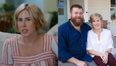 Erin Napier on HGTV's 'Home Town,' 2026; Ben and Erin Napier on HGTV's 'Home Town,' 2019.