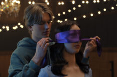 Cale Ambrozic as Brayden Elliot and Madelyn Keys as Adriana Russo in Finding Her Edge