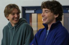 Cale Ambrozic as Brayden Elliot and Olly Atkins as Freddie O'Connell in Finding Her Edge