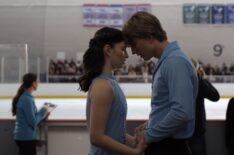 Madelyn Keys as Adriana Russo and Cale Ambrozic as Brayden Elliot in Finding Her Edge