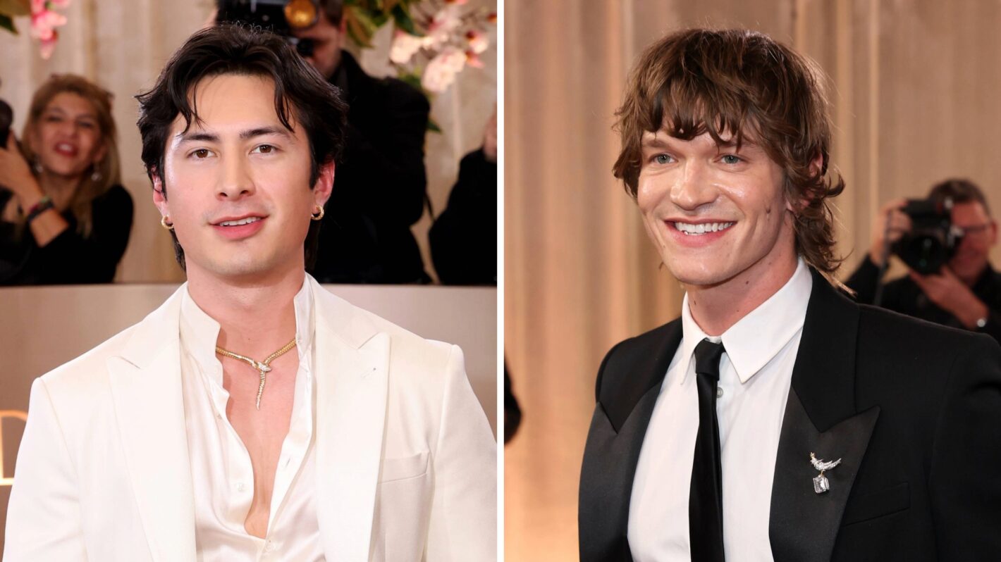 Hudson Williams and Connor Storrie of 'Heated Rivalry'