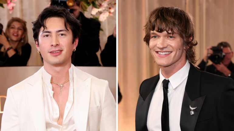 Hudson Williams and Connor Storrie of 'Heated Rivalry'