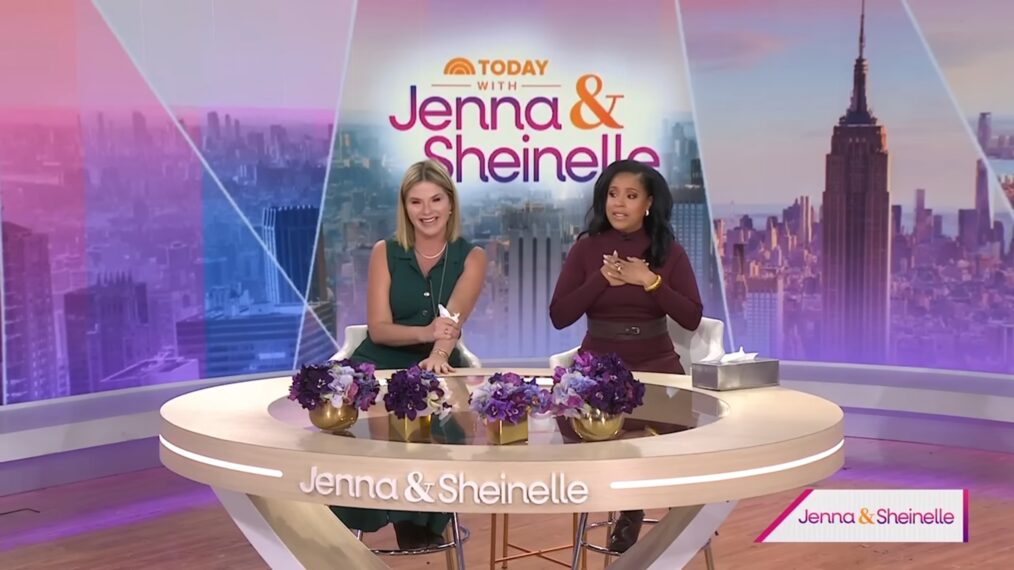 Jenna Bush Hager and Sheinelle Jones on the January 12, 2026, episode of NBC's 'Today With Jenna & Sheinelle.'