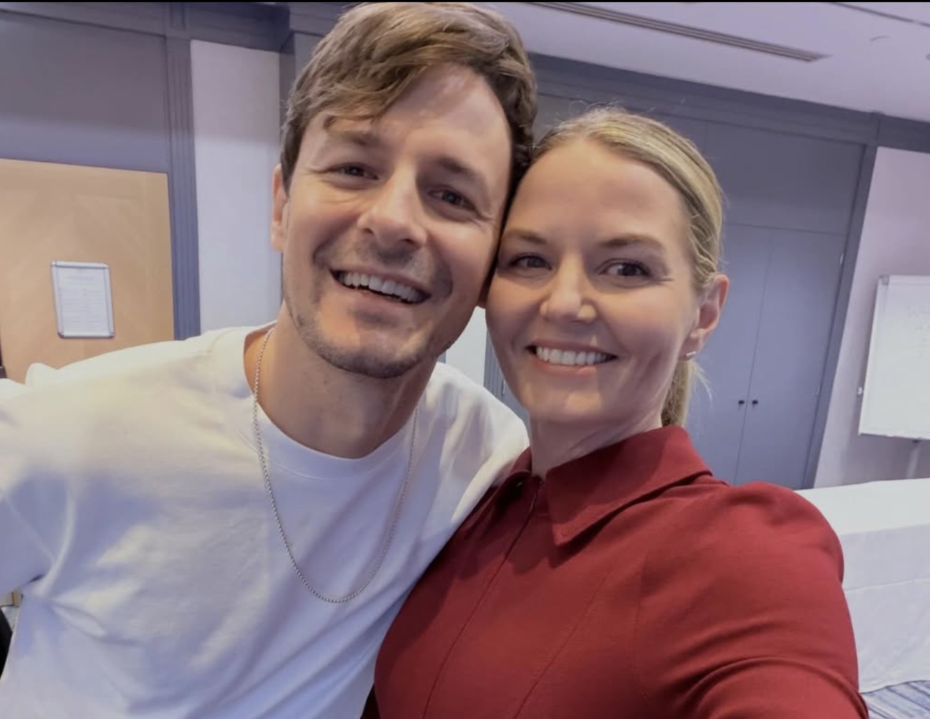 Jennifer Morrison and Giles Matthey of Once Upon a Time