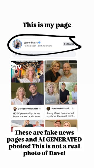 Jenny Marrs, Instagram Story, January 7, 2026.