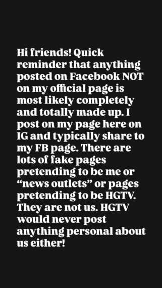 Jenny Marrs, Instagram Story, January 7, 2026.