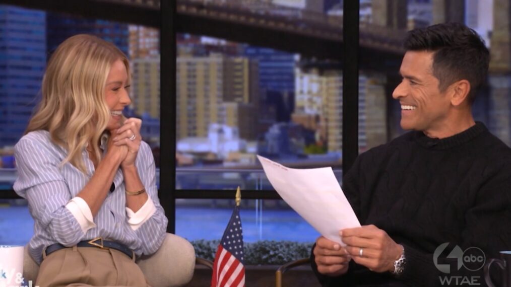 Kelly Ripa and Mark Consuelos on the January 23, 2026, episode of ABC's 'Live With Kelly and Mark.'