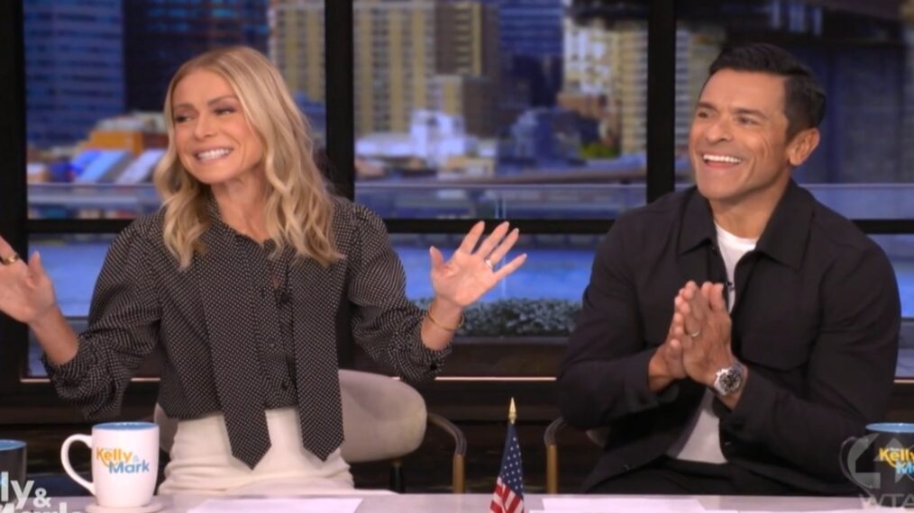 Kelly Ripa and Mark Consuelos on the January 26, 2026, episode of ABC's 'Live With Kelly and Mark.'