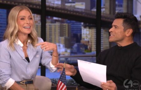 Kelly Ripa and Mark Consuelos on the January 23, 2026, episode of ABC's 'Live With Kelly and Mark.'