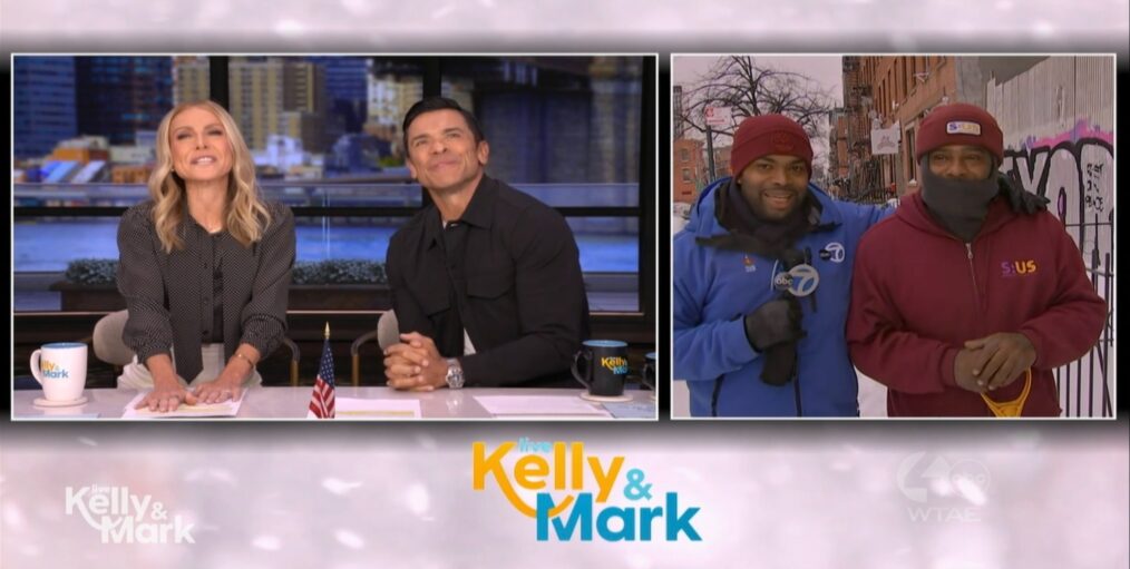 Kelly Ripa, Mark Consuelos, Phil Taitt, and a Brooklyn resident on the January 26, 2026, episode of ABC's 'Live With Kelly and Mark.'