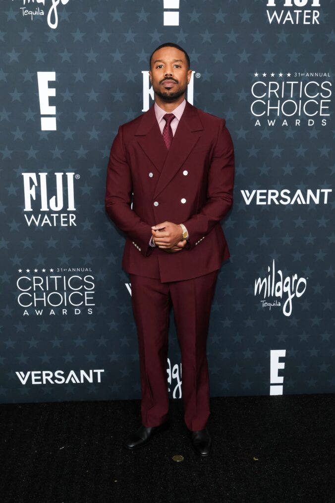 Michael B. Jordan attends the 31st Annual Critics Choice Awards at Barker Hangar on January 04, 2026 in Santa Monica, California.