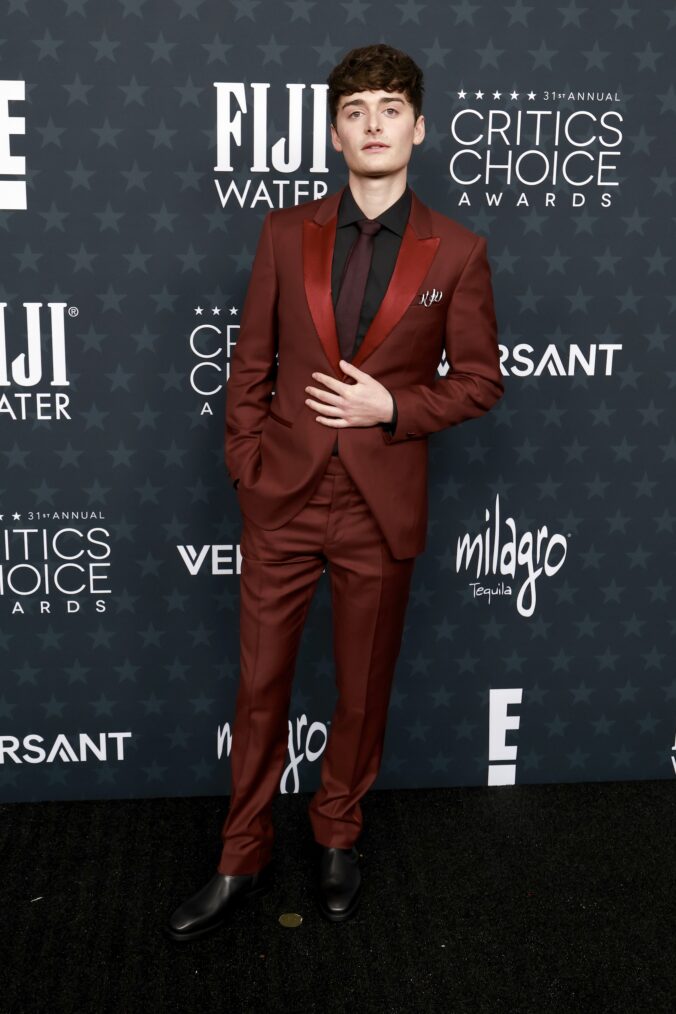 Noah Schnapp attends the 31st Annual Critics Choice Awards at Barker Hangar on January 04, 2026 in Santa Monica, California.