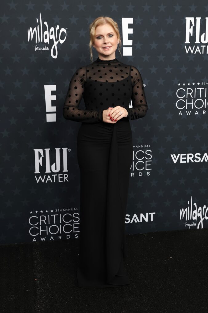 Rose McIver attends the 31st Annual Critics Choice Awards at Barker Hangar on January 04, 2026 in Santa Monica, California.