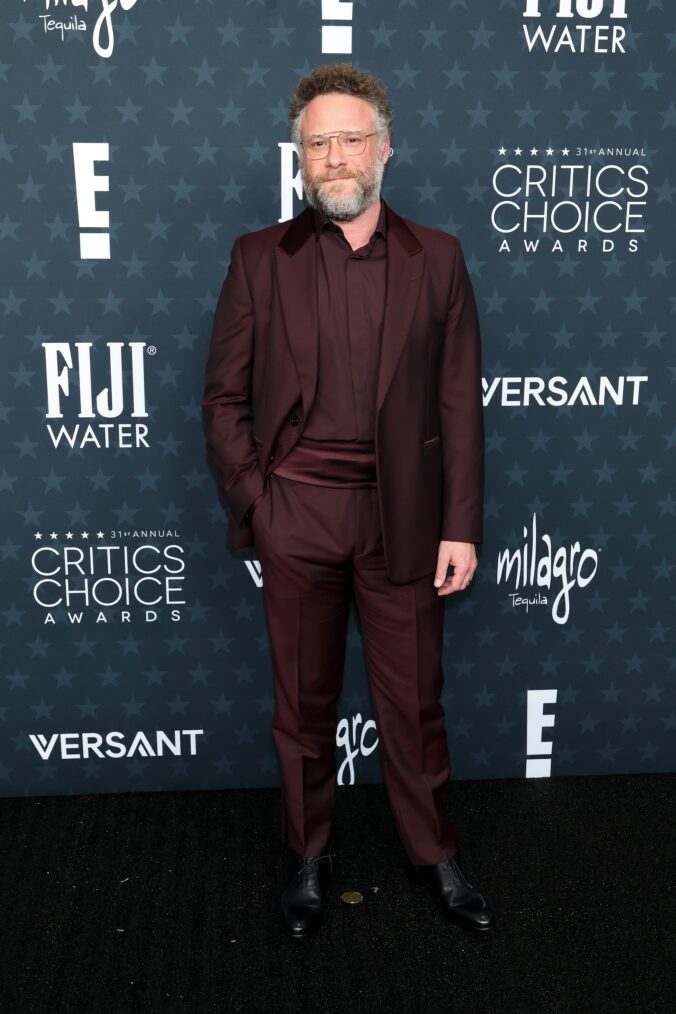 Seth Rogen attends the 31st Annual Critics Choice Awards at Barker Hangar on January 04, 2026 in Santa Monica, California.