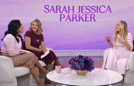 Sheinelle Jones, Jenna Bush Hager, and Sarah Jessica Parker on the January 14, 2026, episode of NBC's 'Today With Jenna & Sheinelle.'