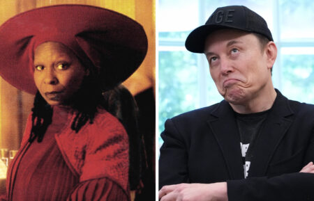 STAR TREK: GENERATIONS, Whoopi Goldberg, 1994, ©Paramount/courtesy Everett Collection; Tesla CEO Elon Musk speaks alongside U.S. President Donald Trump to reporters in the Oval Office of the White House on May 30, 2025 in Washington, DC. Musk, who served as an adviser to Trump and led the Department of Government Efficiency, announced he would leave his role in the Trump administration to refocus on his businesses. (Photo by Kevin Dietsch/Getty Images)