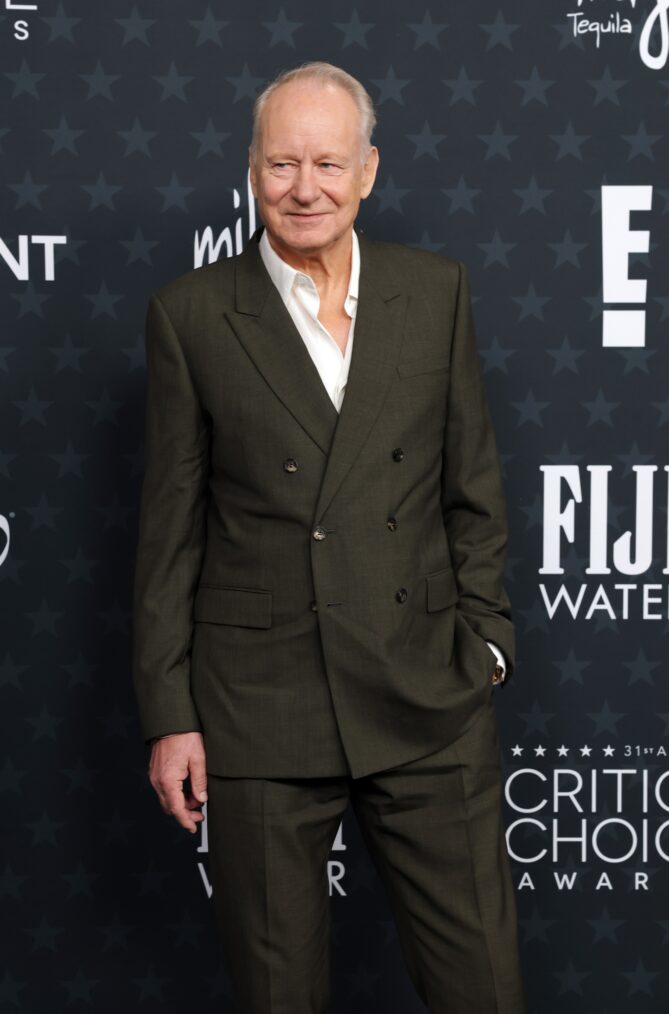Stellan Skarsgård attends the 31st Annual Critics Choice Awards at Barker Hangar on January 04, 2026 in Santa Monica, California.