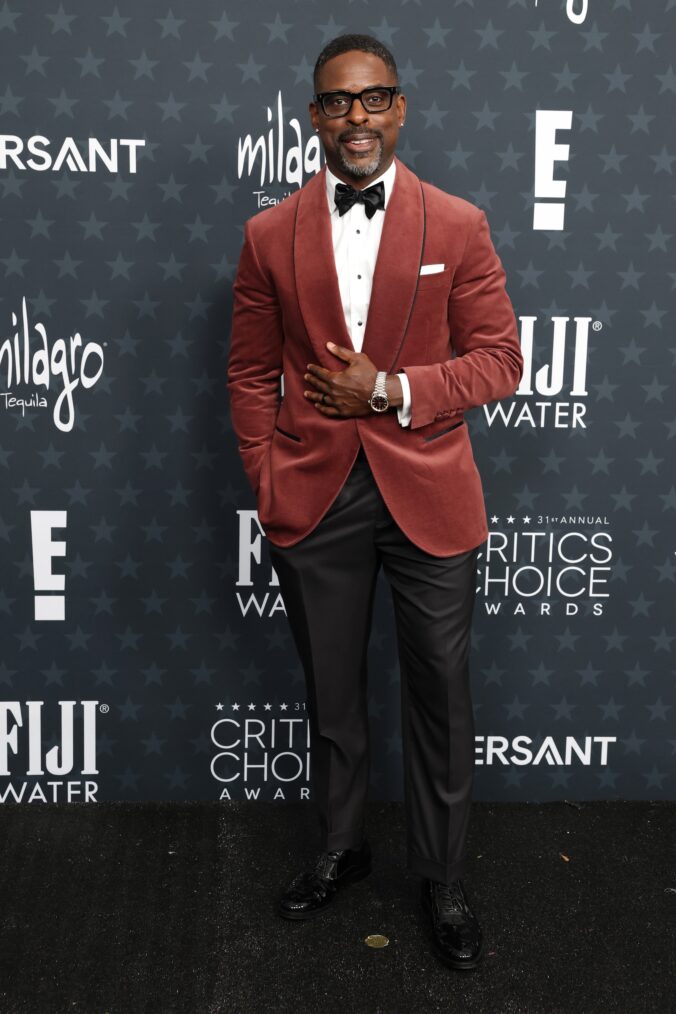 Sterling K. Brown attends the 31st Annual Critics Choice Awards at Barker Hangar on January 04, 2026 in Santa Monica, California.