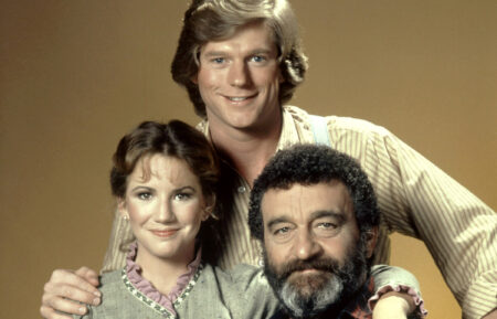 Melissa Gilbert, Dean Butler, Victor French in 'Little House on the Prairie'