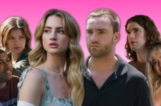 Grace Van Patten as Lucy, Jackson White as Stephen, Catherine Missal as Bree, Branden Cook as Evan, Spencer House as Wrigley, and Sonia Mena as Pippa in Tell Me Lies