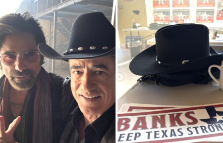 Dermot Mulroney and John Stamos on the set of The Hunting Wives, https://www.instagram.com/p/DTgOuV9EXVH/?hl=en&img_index=1