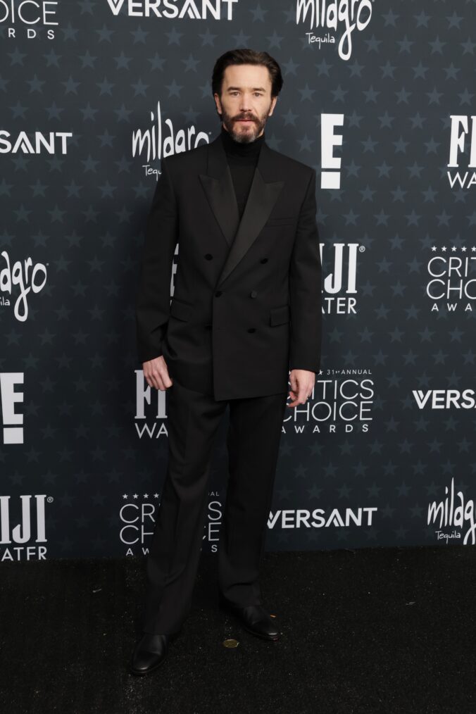 Tom Pelphrey attends the 31st Annual Critics Choice Awards at Barker Hangar on January 04, 2026 in Santa Monica, California.