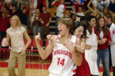 Zac Efron and Vanessa Anne Hudgens as Troy and Gabriella in High School Musical