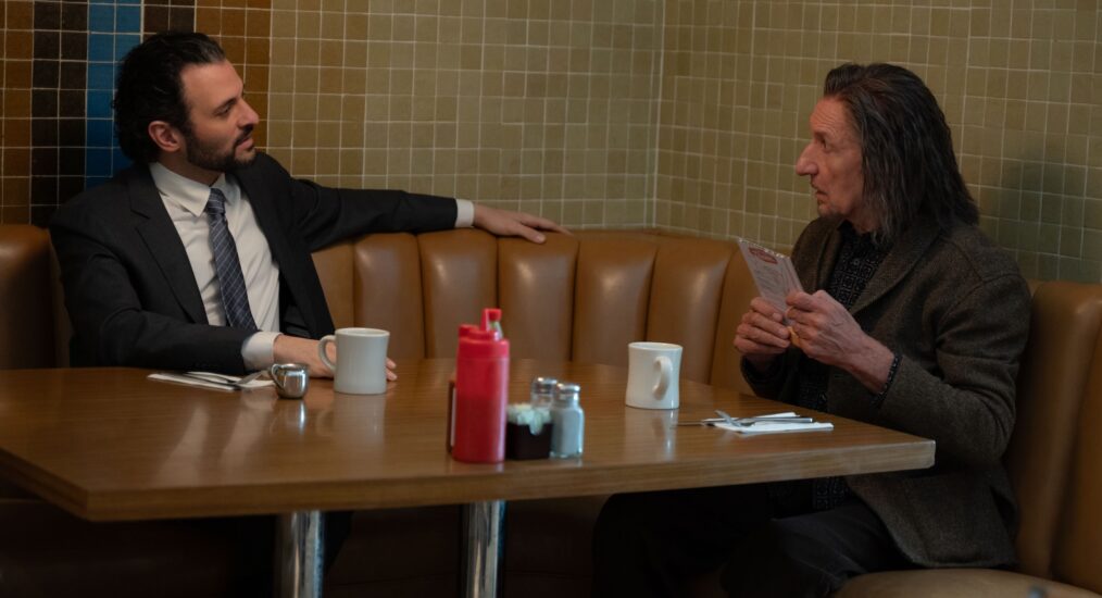 (L-R): Agent Cleary (Arian Moayed) and Trevor Slattery (Sir Ben Kingsley) in Marvel Television's WONDER MAN, exclusively on Disney+. Photo by Suzanne Tenner. © 2026 MARVEL.