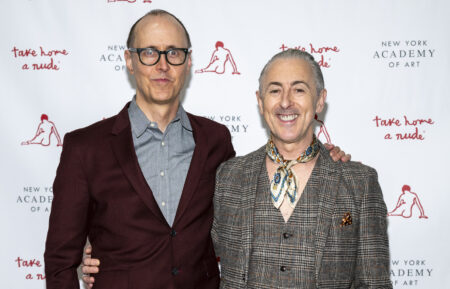 Grant Shaffer and Alan Cumming attend Take Home A Nude Art Auction & Party at Sotheby's on October 21, 2024 in New York City